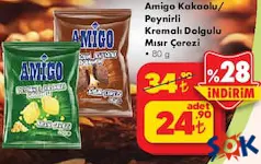 AMİGO MISIR ÇEREZİ ÇEŞİTLERİ 80 G fiyat ve kampanya bilgisi